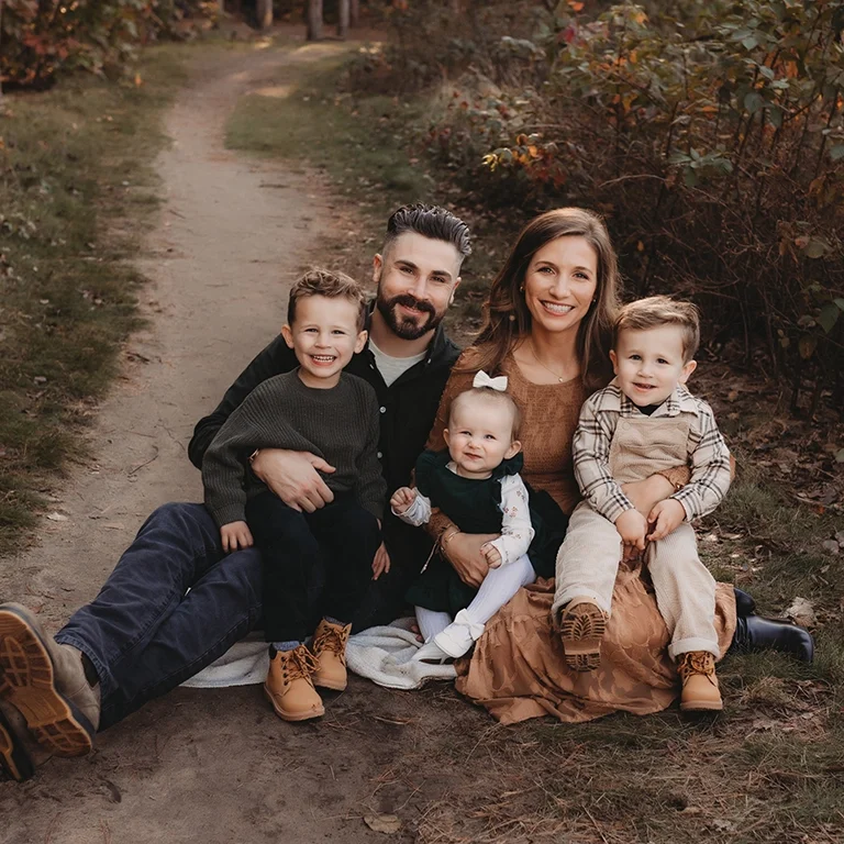 dr mitch and family sitting v dental